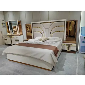 Conjunto de móveis luxuosos para quarto, design moderno, 2024, king size, tamanho grande, 2024, mais recente, design elegante, ideal para quarto