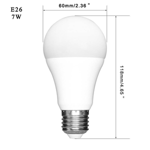Bán buôn A19 <span class=keywords><strong>LED</strong></span> bóng đèn 100 ~ 240V <span class=keywords><strong>3W</strong></span> 5W 7W Nhôm Cơ thể sử dụng nhà E26 <span class=keywords><strong>E27</strong></span> B22 <span class=keywords><strong>LED</strong></span> bóng đèn - Product Image 4