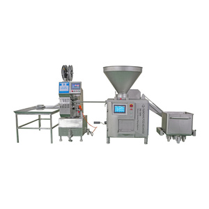 <strong>Automatic</strong> Commercial Sausage Making Machine Production Line Vacuum Sausage Stuffer <strong>Double</strong> <strong>Clipper</strong> - Product Image 1