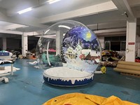 Tente bulle gonflable transparente en PVC, globe à neige, tente événementielle, impression personnalisée, affichage publicitaire extérieur