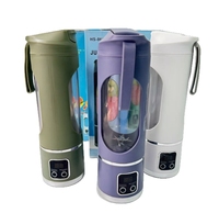 Blender Mini Portabel HOT, Cangkir Jus Kecil Isi Ulang, untuk Pelajar, Rumah Tangga, Luar Ruangan, Multifungsi, Pengisian Daya USB