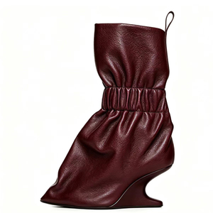 <span class=keywords><strong>Stivaletti</strong></span> da Donna Personalizzabili con Tacco Alto a <span class=keywords><strong>Zeppa</strong></span>, Tomaia Elastica e Punta Affusolata - Product Image 3
