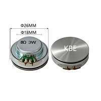 Excitateurs de vibration par résonance KBE-26 26 mm, 4 ohms, 3,0 W, aimant néodyme, étanches IP67, transducteur de vibration 80-110 dB
