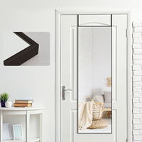 Miroir de porte pleine longueur avec cadre noir, à suspendre sur la porte, pour chambre, salon, dressing - Vente en gros
