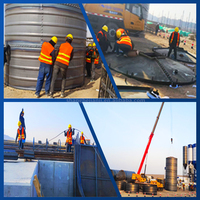 Serbatoio di cemento verticale polvere Silo cantiere serbatoio in calcestruzzo chiuso Silo di cemento stoccaggio alla rinfusa