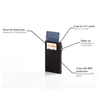 Dompet kartu kredit pemblokir Rfid pria, dompet pria minimalis cerdas, wadah kartu ID Bank tipis logam, dompet kartu kredit pemblokir Rfid