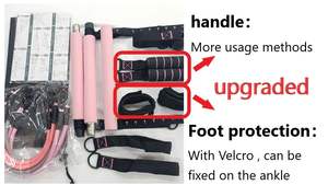 Venta caliente ajustable Pilates Bar Kit bandas de resistencia equipo de entrenamiento para piernas cintura-Venta caliente Pilate Stick bolsa empaquetada - Product Image 3