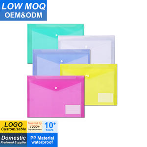 Carpetas de Archivo de Plástico Tamaño Carta Estadounidense A4, Sobres Transparentes para Documentos de Colores Surtidos con Bolsillos para Etiquetas para Suministros de Oficina y Escolares - Product Image 1