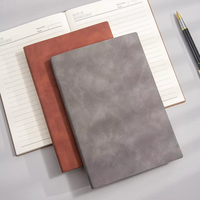 Carnet en cuir PU à couverture souple A5 avec logo personnalisé, pages lignées horizontales imprimées pour la promotion d'entreprise et les cadeaux d'affaires