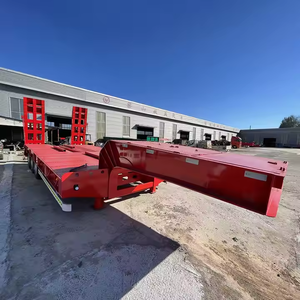 3 4 Axle 13000mm Low Bed Container Semi-Trailer Smooth running under heavy <b>load</b> - Product Image 3