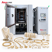 Machine de revêtement par évaporation thermique automatique AsiaLink avec pompe, moteur et PLC pour métallisation sous vide 380V de pièces plastiques décoratives