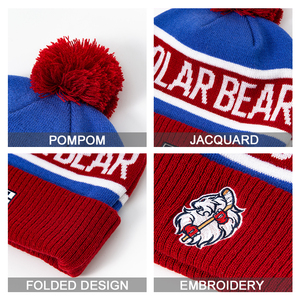 Thời Trang Acrylic Gân Pom Pom Slouch Đồng Bằng Jacquard <span class=keywords><strong>Beanie</strong></span> Mũ Với <span class=keywords><strong>Top</strong></span> Bóng - Product Image 4