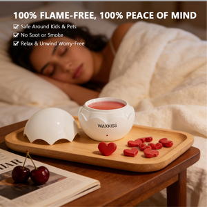 Chauffe-cire rapide en 20 minutes, avec récipient en silicone anti-adhérent à extraction facile pour un nettoyage simplifié, kit diffuseur de parfum sans flamme - Product Image 4