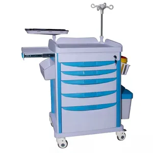 Wholesale cheapest price hospital office furniture free parts medical premium ABS hospital medicine trolley