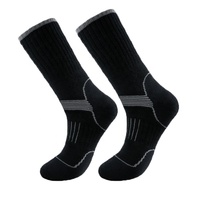 Chaussettes de randonnée en laine pour hommes-Soutien de cheville extérieur en éponge, rembourrées pour la marche et le trekking