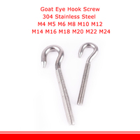 M4 M5 M6 M8 M10 M12 M14 M16 M18 M20 M22 M24 304 acier inoxydable oeil de mouton vis boulon anneau crochet
