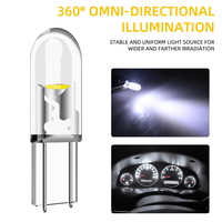 Haute luminosité lampe de lecture voiture Transparent T5 COB LED ampoules Auto voitures lumière intérieure