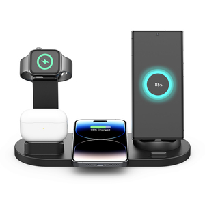 Cargador de teléfono inalámbrico caliente 4 en 1 15W Dock Universal <span class=keywords><strong>3</strong></span> Carga 4 <span class=keywords><strong>6</strong></span> en 1 Soporte de cargador rápido Estación de carga para <span class=keywords><strong>iPhone</strong></span> - Product Image 1