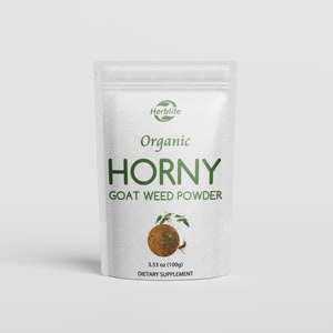 OEM/ODM Vente chaude de l'herbe de chèvre cornée biologique pour hommes et femmes, poudre d'épimédium biologique pour l'énergie et le renforcement du système immunitaire - Product Image 1