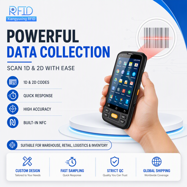 Android 12 PDA Device Barcode Scanner IP65 5 Inch for Equipment Rental Tracking Rugged WIFI Bluetooth 4G Durable