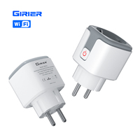 Prise intelligente GIRIER WiFi avec mesure de la consommation en temps réel pour appareils ménagers, économie d'énergie, 16A 100-250V, prise intelligente Tuya