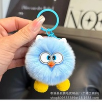 Pendentif en fausse fourrure de lapin Rex, petit briquettes, pour sac, sac à dos, poupée, poupée de dessin animé, porte-clés de voiture, frais et mignon