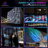 Vente directe d'usine, écran de grille LED programmable DMX512 SPI, pliable, IP67, façade de bâtiment, écran de grille flexible P50