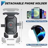 Support de téléphone pour moto Kewig personnalisé avec verrouillage et déverrouillage à une touche 360 °   Rétroviseur de guidon de vélo en aluminium rotatif pour vélo