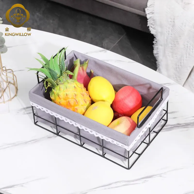 Handcrafted Decorative Storage Bin Toilet Paper Storage Box Wood and Wire Baskets with Liners for Organizing