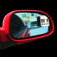 Miroir de recul grand angle pour voiture, petit miroir rond en forme d'éventail, rotatif à 360°, gadget de vision arrière, rétroviseur DM-066 Argent