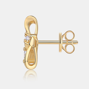 Neuankömmling Fine <span class=keywords><strong>Jewelry</strong></span> Sterling Silber Ohr stecker Mode Schmetterlings förmige vergoldete Moissan ite für Damen Ohrringe - Product Image 4