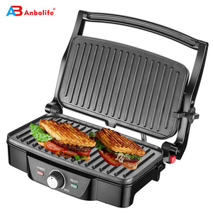 Grill électrique Anbolife <span class=keywords><strong>pour</strong></span> la maison, revêtement antiadhésif en céramique, <span class=keywords><strong>plaque</strong></span> de cuisson/grill électrique - Product Image 5
