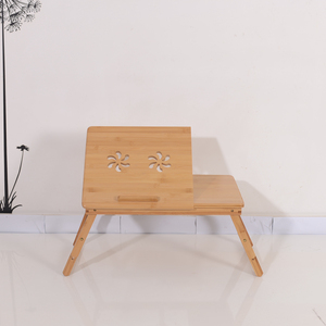 Có thể điều chỉnh hiện đại tre bàn bền có thể gập lại thân thiện với môi máy tính xách tay máy tính xách tay chơi game bảng đôi tầng cài đặt miễn phí - Product Image 1