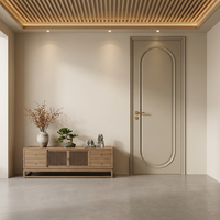 Porte intérieure moderne en bois composite massif, résistante à l'humidité, surface CPL, pour chambre, appartement, bureau, hôtel, projet OEM en gros