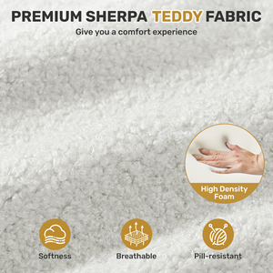 Swivel Barrel Accent Chair, Oversized Teddy Upholstered Round Swivel Chair, Modern Luxury Living Room Vanity Chair - Product Image 5