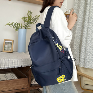 Mochila americana vintage 2026 con bordado de letras, versátil para secundaria y preparatoria, de gran capacidad y ligera. - Product Image 4
