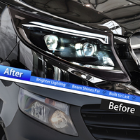 Ensemble de phares LED KGKB pour Benz Vito W447 2016-2024, style V300, animation de démarrage, double lentille, luminosité élevée 6000K