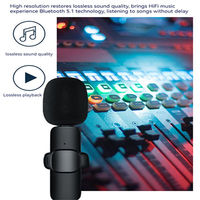 Microphone sans fil double Lavalier K35 3,5 mm omnidirectionnel avec suppression du bruit pour conférences et radio en direct