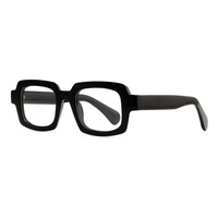 Gafas Ópticas de Montura Completa, Diseño Vintage, Logotipo Personalizado, Acetato Grueso Biselado, Rectangulares para Hombre, Ecológicas y Ligeras, en Oferta
