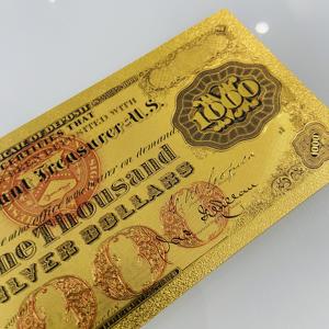 Billete Conmemorativo de $1,000 con Hoja de Oro de 1878, para Colección y Conmemoración - Product Image 4