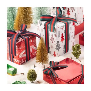 Custom Christmas Tree <b>Pattern</b> Double-Sided Metallized Recyclable Digital Printing Gift Wrapping <b>Paper</b> Roll for Gift Packaging - Product Image 4
