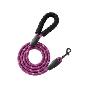 Laisse pour chien en nylon tressé robuste, multicolores, avec bandes réfléchissantes réglables, tendance et très vendue - Product Image 3