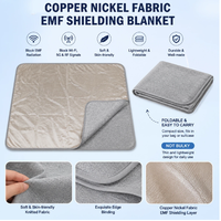 Couverture anti-ondes EMF personnalisée en tissu cuivre-nickel, petite couverture anti-radiation portable pour la maison, le bureau et l'usage quotidien
