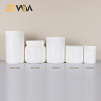 Récipient HDPE noir direct d'usine 150-200ml avec capuchon à double verrouillage, pot de col de 47mm bouteille de supplément