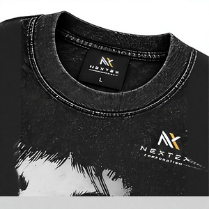 T-shirt en coton délavé surdimensionné pour homme, style streetwear, col rond, manches courtes, jersey décontracté - Product Image 6