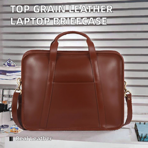 Porte-documents de luxe en cuir pleine fleur véritable – Sac d'affaires haut de gamme en cuir de première qualité pour professionnels - Product Image 2