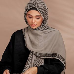 CCY 2025 vente en gros de mousseline de soie imprimé Palestine Keffieh châle foulard islamique femmes Shemagh arabe Hijab - Product Image 1