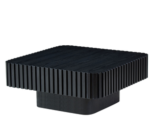 Mesa de Centro Moderna de Madera Cuadrada de 35.43 Pulgadas, Hecha a Mano, con Diseño Decorativo para Sala de Estar y Comedor - Product Image 1