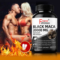 Pilules d'agrandissement du pénis à base de Maca noire, ingrédients personnalisés, soutient la force masculine normale, capsules de racine de Maca noire pour adultes.