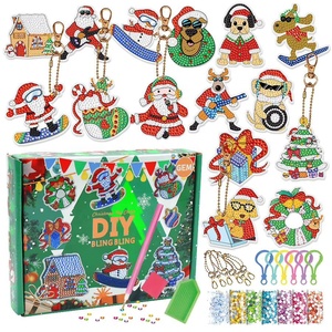 XIXI Peinture Diamant Acrylique DIY 5D Kits Art Animal Décoration Maison Cadeau de Noël Porte-clés pour Enfants - Product Image 2